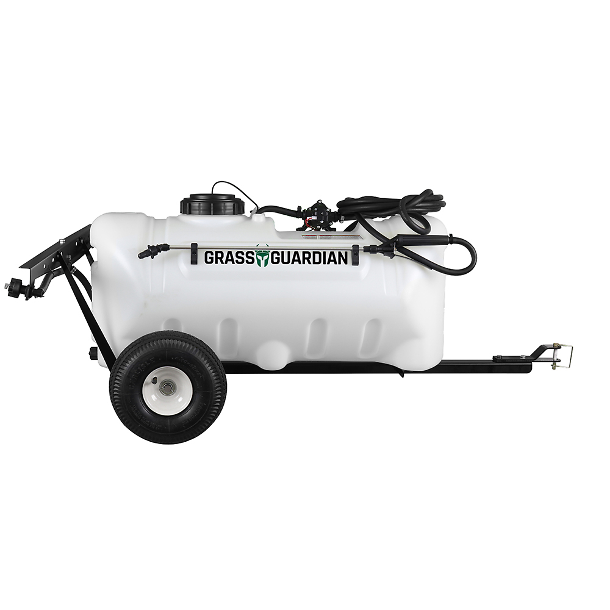Master Mfg Grass Guardian Tow-Behind Broadcast Sprayer, 25-Gal. Tank, 7ft. Swath, 1.1 GPM, 40 Max. PSI, Model# ETI-11-025A-GG